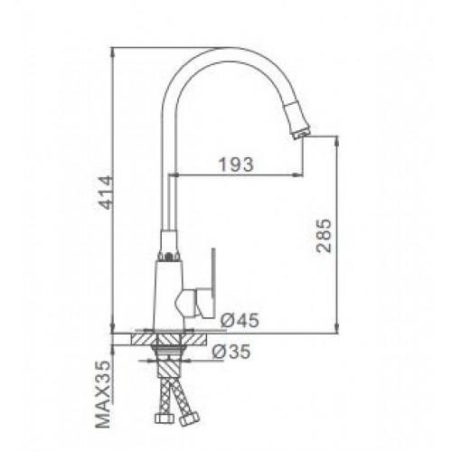 Корпус для кухонного смесителя Frap F44990