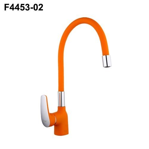 Смеситель для кухни с гибким изливом Frap F4453-02 Оранжевый