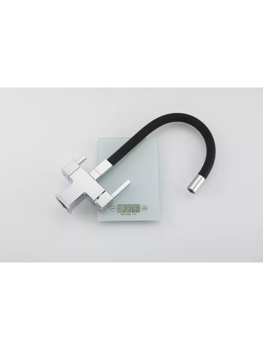 Смеситель для кухни Gappo G4395-30 фильтром, латунь, черный, хром