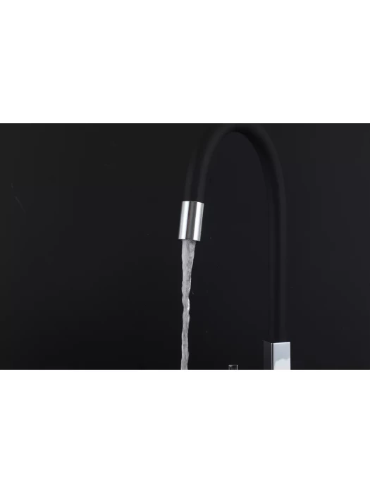Смеситель для кухни Gappo G4395-30 фильтром, латунь, черный, хром