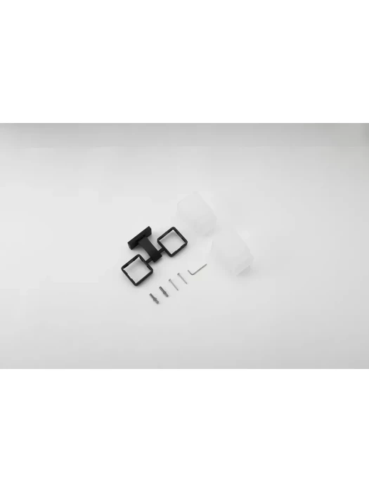 Стаканы для зубных щеток Gappo, G0708, 2 отделения, стекло, латунь, черный