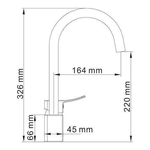 Смеситель для кухни Wasserkraft 1067