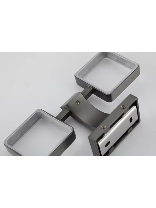 Стаканы для зубных щеток Gappo G0708-9, 2 отделения, стекло, латунь, оружейная сталь