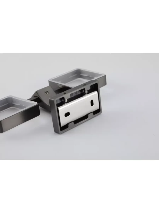 Стаканы для зубных щеток Gappo G0708-9, 2 отделения, стекло, латунь, оружейная сталь