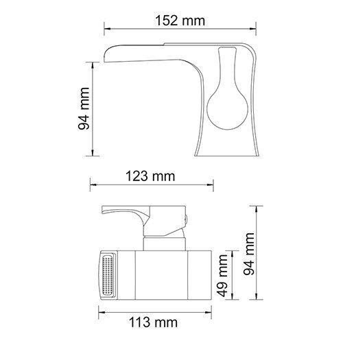Смеситель для раковины каскадный Wasserkraft 4869