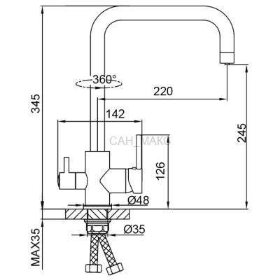 Смеситель для кухни со встроенным фильтром Frud R43054-4