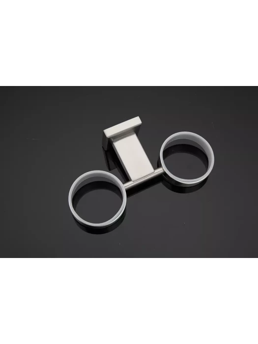 Стаканы для зубных щеток Gappo G1708, с держателем, круглые, сатиновые, серый