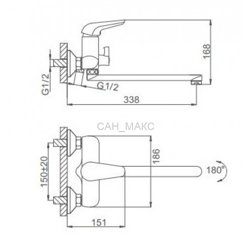 Смеситель для ванны Frud R22102