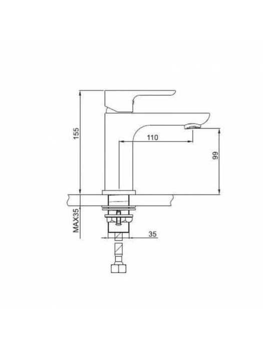 Смеситель для раковины GAPPO Noar G1048, латунь, в цвете белый/хром