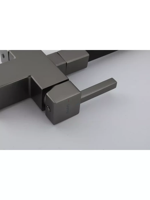 Смеситель для кухни Gappo G4395-39 с фильтром, латунь, оружейная сталь, черный
