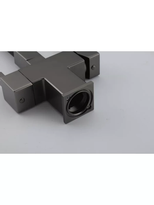 Смеситель для кухни Gappo G4395-39 с фильтром, латунь, оружейная сталь, черный