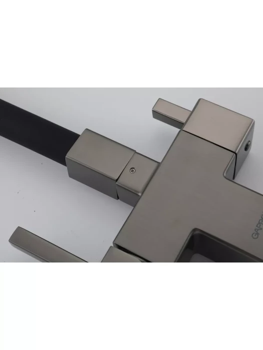 Смеситель для кухни Gappo G4395-39 с фильтром, латунь, оружейная сталь, черный