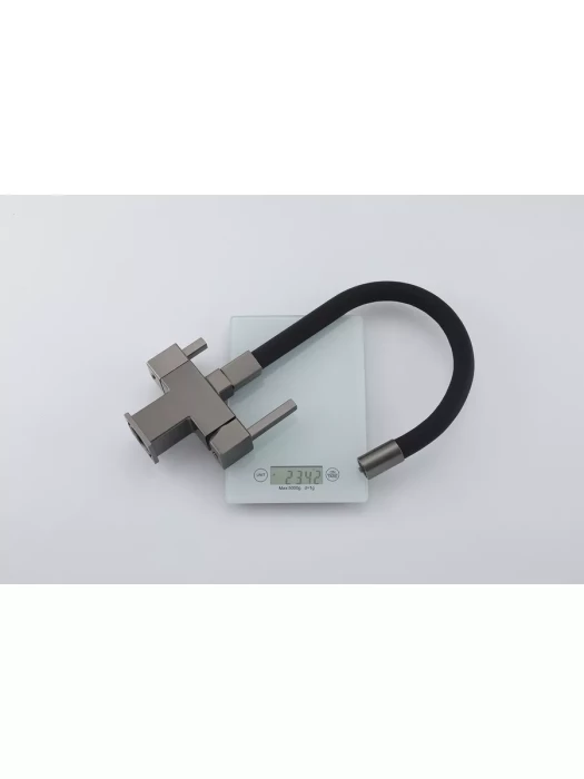 Смеситель для кухни Gappo G4395-39 с фильтром, латунь, оружейная сталь, черный
