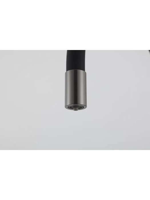 Смеситель для кухни Gappo G4395-39 с фильтром, латунь, оружейная сталь, черный