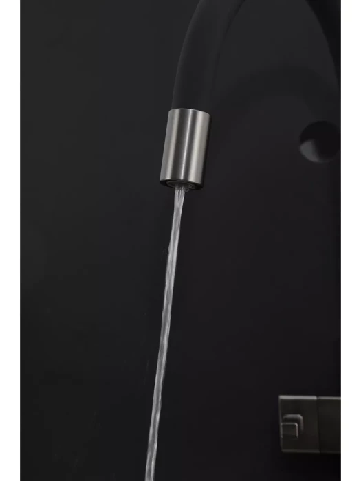 Смеситель для кухни Gappo G4395-39 с фильтром, латунь, оружейная сталь, черный