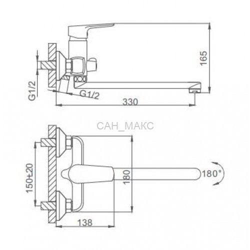 Смеситель для ванны Frud R22105