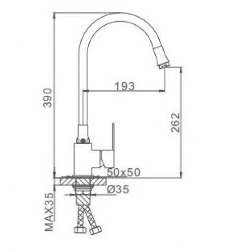 Корпус для кухонного смесителя Frap F48990