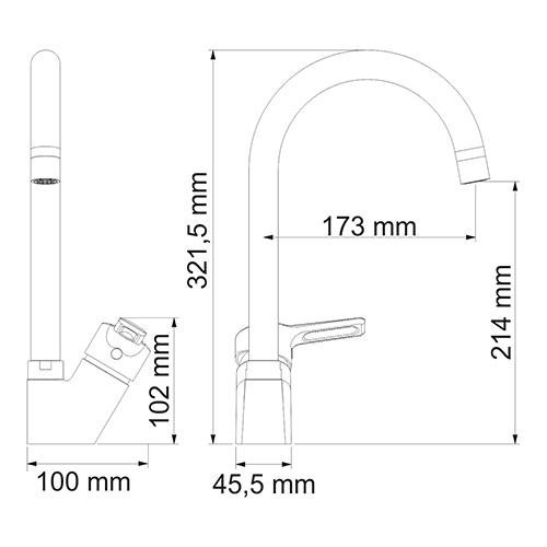 Смеситель для кухни Wasserkraft 24407