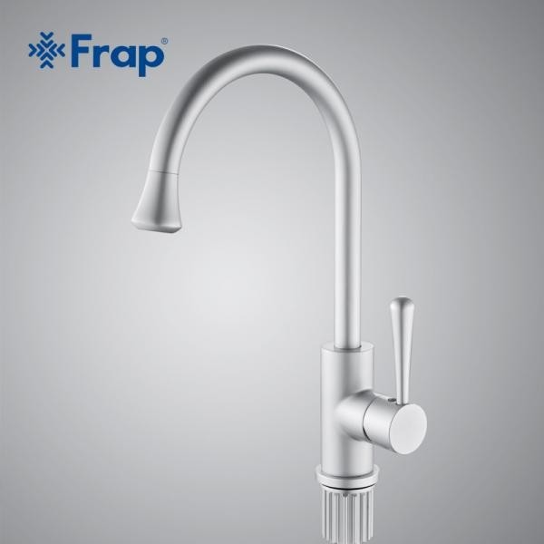 Смеситель для кухни авиационный алюминий Frap F4152
