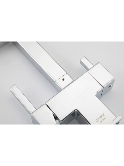 Смеситель для кухни Gappo G4395-50 с фильтром, латунь, черный, хром