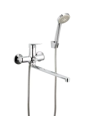 Смеситель Frud R22105, для ванны, с душевой лейкой, аэратор, хром