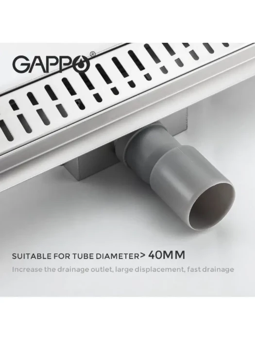 Душевой трап Gappo G85007-3 встраиваемый, нержавеющая сталь, сатин