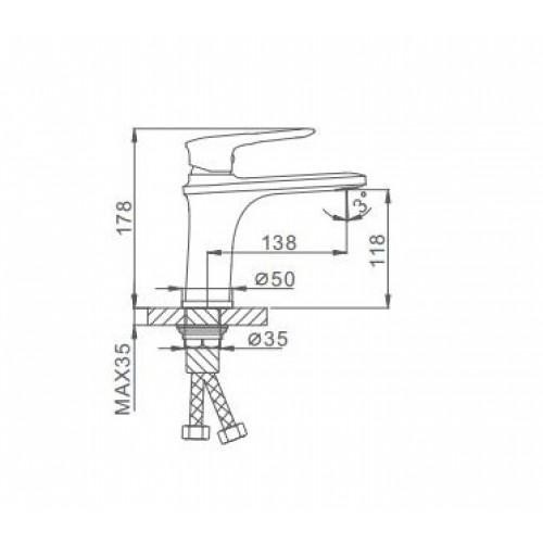 Смеситель для раковины Frap F1049-6