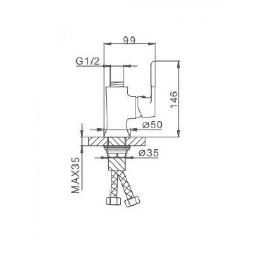 Смеситель для кухни без излива Frap F4034