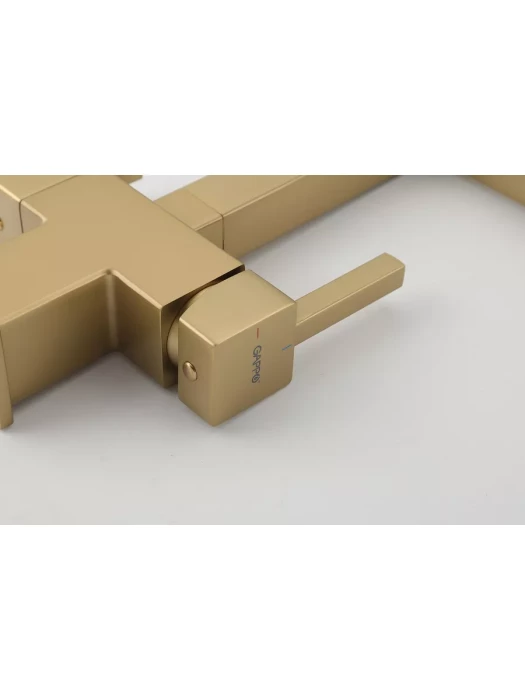 Смеситель для кухни Gappo G4395-53 с фильтром, латунь, золото, белый