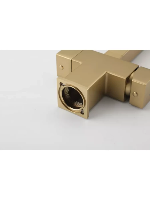 Смеситель для кухни Gappo G4395-53 с фильтром, латунь, золото, белый