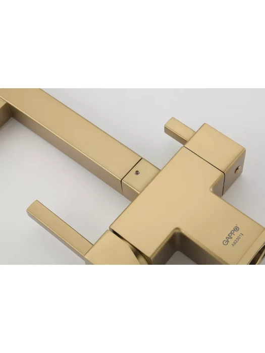 Смеситель для кухни Gappo G4395-53 с фильтром, латунь, золото, белый
