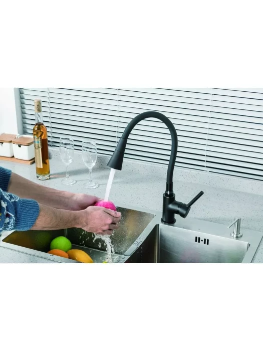 Смеситель для кухни Frap H44, F4044-6, поворотный, аэратор, латунь