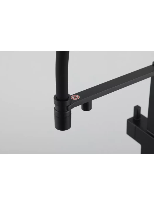 Смеситель для кухни Gappo G4395-56 с фильтром, латунь, черный