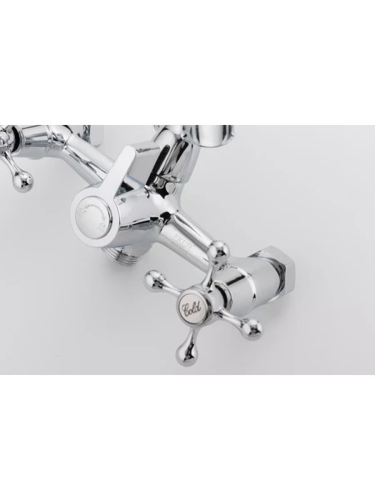 Смеситель Frud R22108, для ванны, с душевой лейкой, вентильный, хром