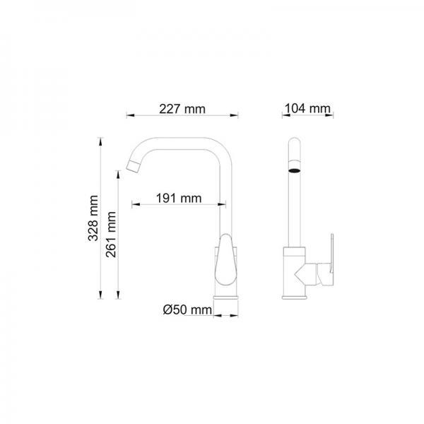 Смеситель для кухни Wasserkraft 28807
