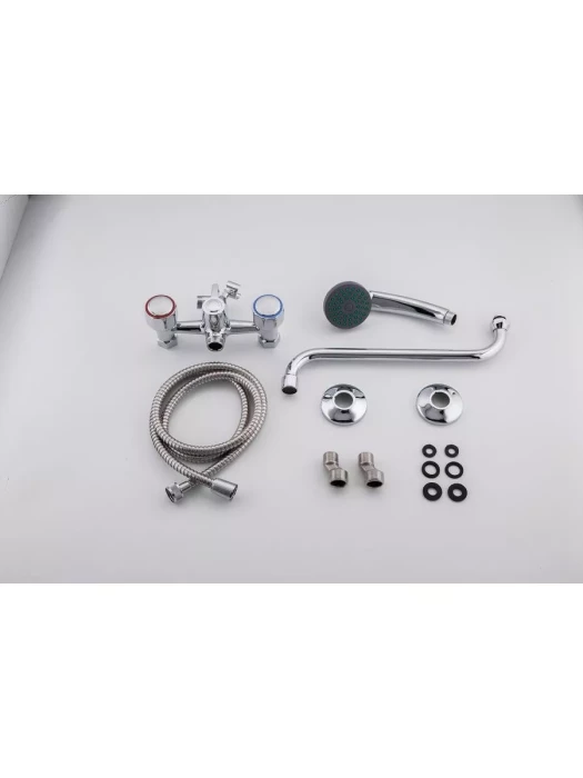 Смеситель для ванны Frud R22109 с душевой лейкой, двухвентильный, хром