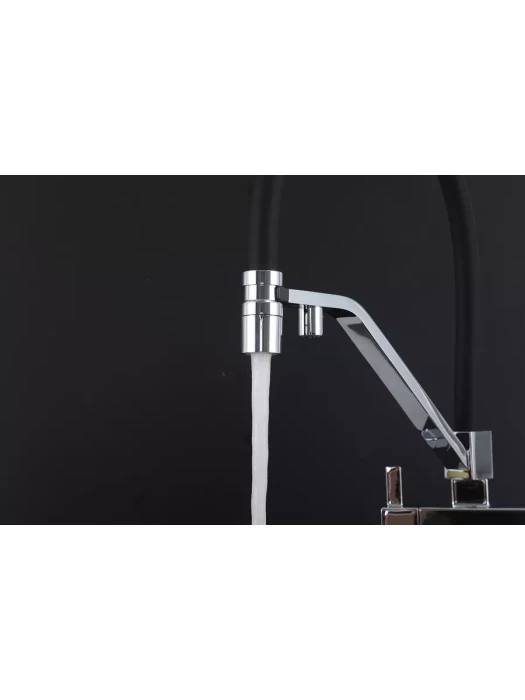Смеситель Gappo G4395-60, для кухни, латунь, PVD покрытие, черный