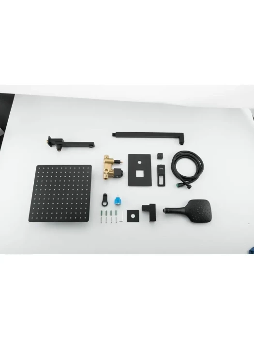 Душевая система Gappo G7117-6, встраиваемая, латунь, черный, матовый