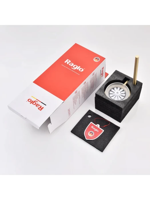 Ершик настенный Raglo R300.10.03, настенный, латунь, стекло, золотистый
