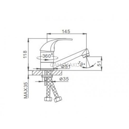 Смеситель для кухни Frap F4503
