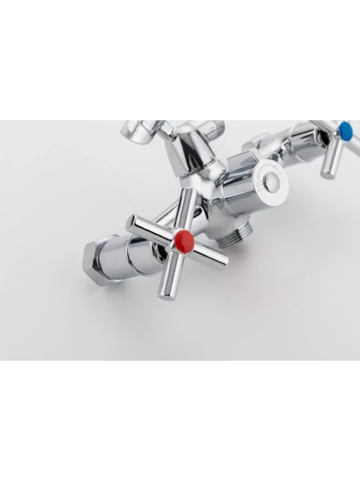 Смеситель для ванны Frud R22112, с душем, горизонтальный, хром