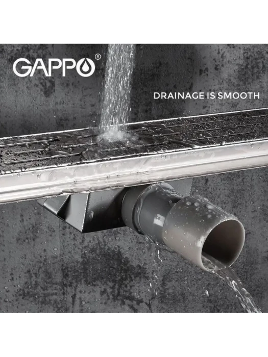 Душевой трап Gappo G86007-1 скрытого монтажа, нержавеющая сталь, сатин