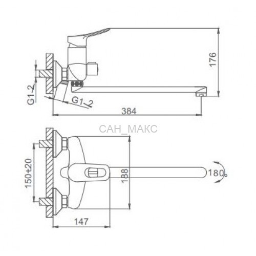 Смеситель для ванны Frud R22113