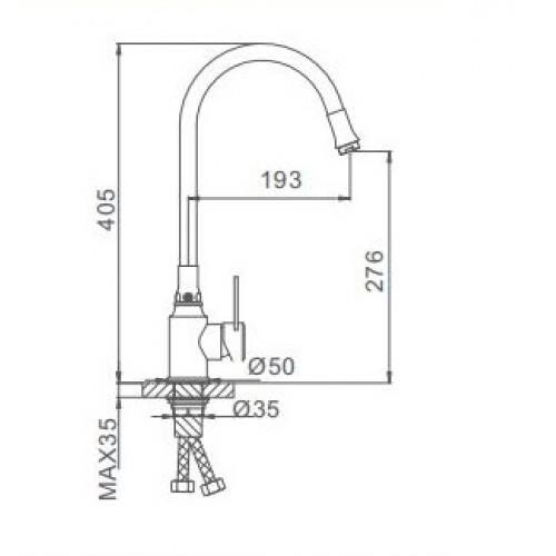 Корпус для кухонного смесителя Frap F46990