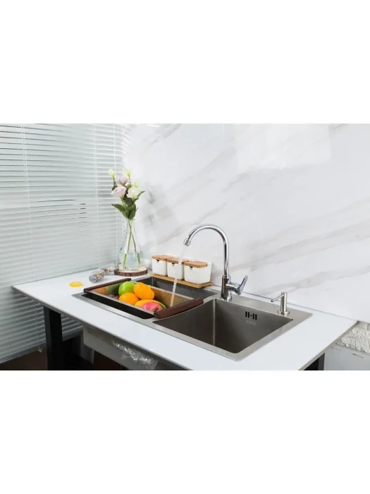 Смеситель Frap F40501, для кухни, современный стиль, аэратор, хром