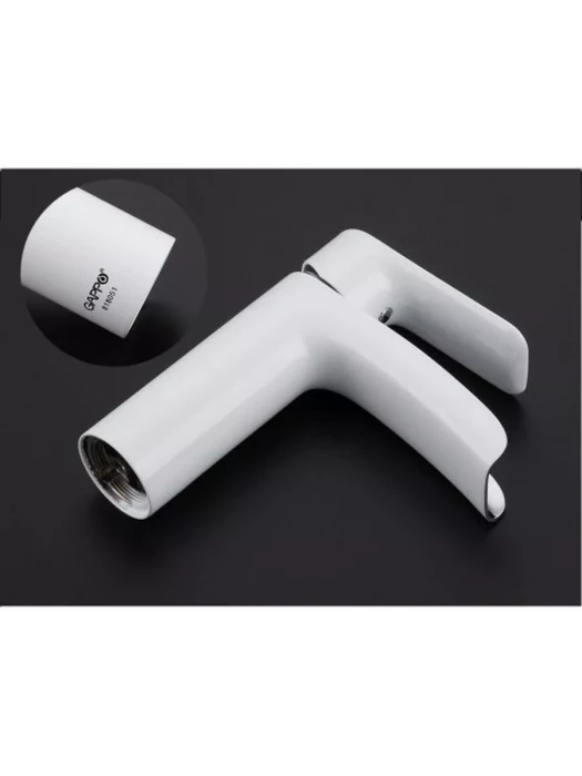 Смеситель для раковины Gappo Noar G1048-8, латунь, белый/хром