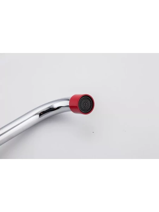Смеситель Frud R22118-10, для ванны, с душевой лейкой, вентильный, красный