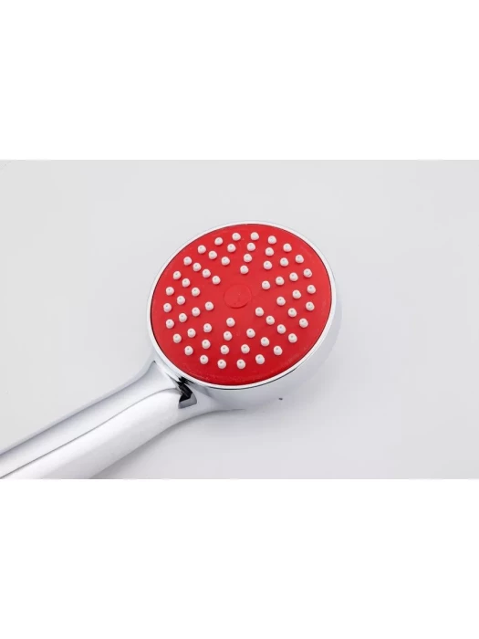Смеситель Frud R22118-10, для ванны, с душевой лейкой, вентильный, красный