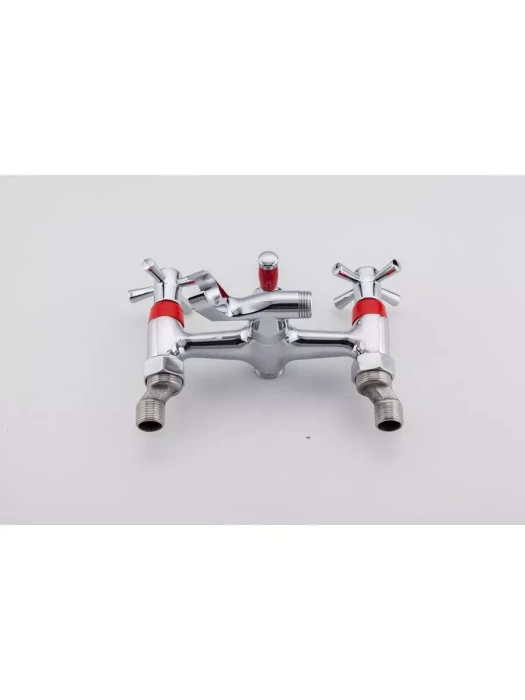 Смеситель Frud R22118-10, для ванны, с душевой лейкой, вентильный, красный