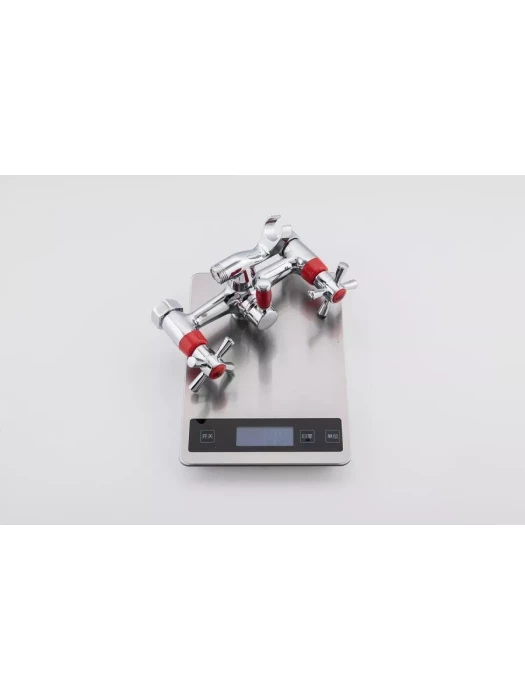 Смеситель Frud R22118-10, для ванны, с душевой лейкой, вентильный, красный